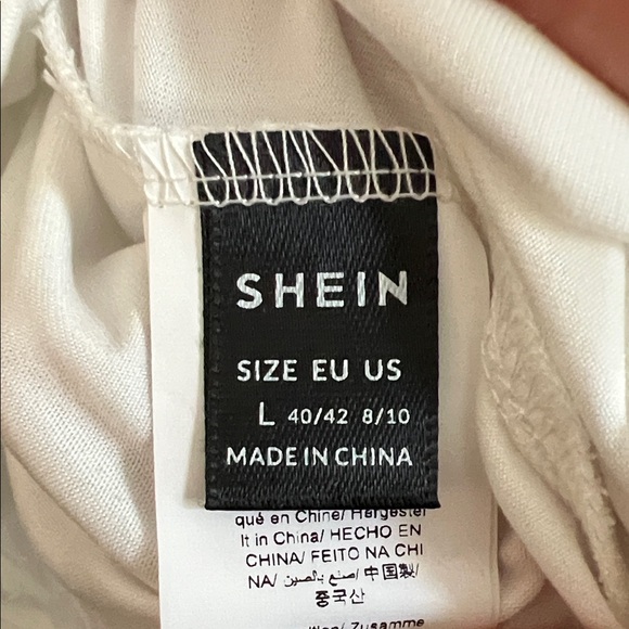 SHEIN Open Shoulder Tops - Black & White - Picture 5 of 5